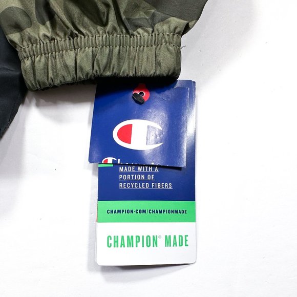 Champion Men's M 1/2 Zip Hooded Windbreaker Rain Jacket Camo Colorblocked NEW - Picture 4 of 7